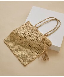ADAM ET ROPE' | タッセルラフィアトート(バッグ)