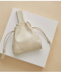 ADAM ET ROPE' | レザー巾着ミディアムバッグ(バッグ)