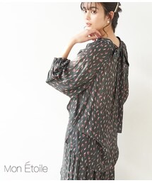 ROPE' PICNIC | 【一部店舗限定】【Mon E’toile】【セットアップ対応】【2WAY】ボウタイブラウス(トップス)