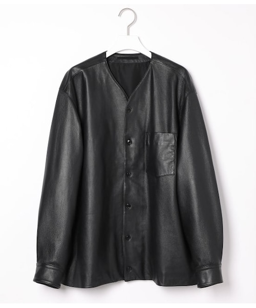 ADAM ET ROPE'(アダムエロペ)の「カラーレスLambレザーBL(ジャケット/アウター・メンズ・ブラック・M/L)」の1枚目の写真