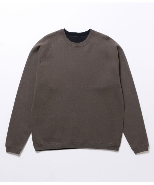 ADAM ET ROPE'(アダムエロペ)の「カシミヤ混リバーシブルニット(トップス・メンズ・カーキ系/ブラウン系2/キナリ・M/L)」の2枚目の写真