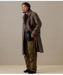 ADAM ET ROPE' | 【HYBRID TWEED】オーバーサイズ ステンカラーコート/軽量性/イージーケア(ジャケット/アウター)