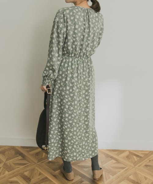 URBAN RESEARCH（アーバンリサーチ）の「復古印花洋裝（ワンピース/ドレス・レディース・薄荷綠/炭灰色・FREE）」の13枚目の写真