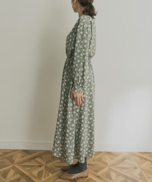 URBAN RESEARCH（アーバンリサーチ）の「復古印花洋裝（ワンピース/ドレス・レディース・薄荷綠/炭灰色・FREE）」の15枚目の写真