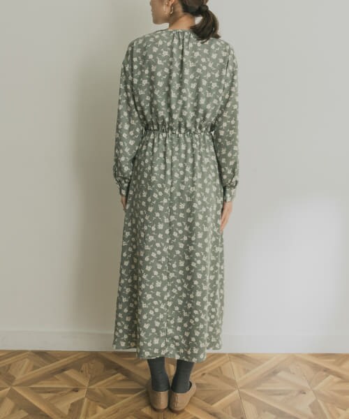 URBAN RESEARCH（アーバンリサーチ）の「復古印花洋裝（ワンピース/ドレス・レディース・薄荷綠/炭灰色・FREE）」の16枚目の写真