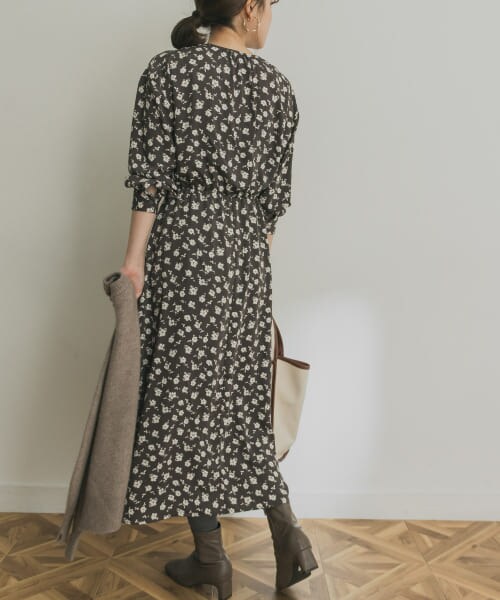 URBAN RESEARCH（アーバンリサーチ）の「復古印花洋裝（ワンピース/ドレス・レディース・薄荷綠/炭灰色・FREE）」の7枚目の写真