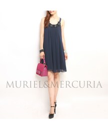 MURIEL&MERCURIA | フラワービジューシフォンワンピース(ワンピース)