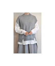 EACH. | レイヤードシャツスリーブプルオーバー(ニット/セーター)