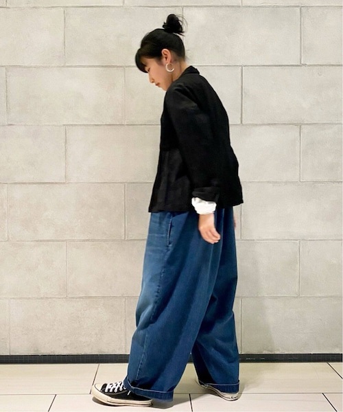 journal standard luxeネップダンガリーBIGワークキュロット