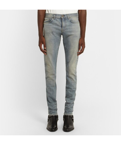 Saint Laurent（サンローラン）の「Saint Laurent Slim-Fit 15.5cm Hem Denim Jeans（デニムパンツ・Blue・32/30/34）」の3枚目の写真