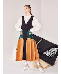 UN3D. | UN3D. ブロッキングミックスワンピース(ワンピース)