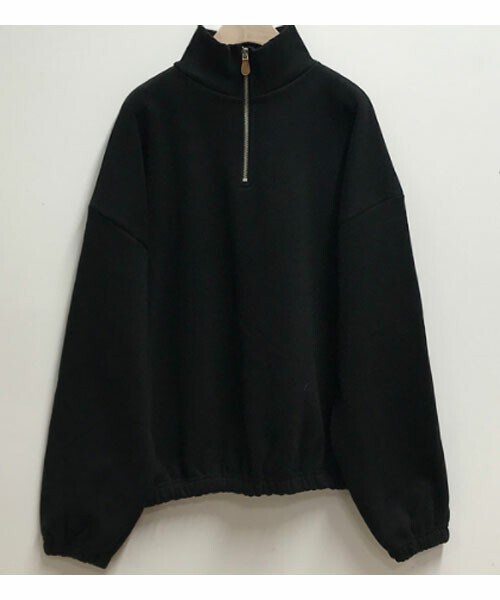 DHOLIC STYLE（ディーホリックスタイル）の「[naturalmind] 裏起毛ハーフジップネックスウェット（スウェット・レディース・ブルー/ホワイト/ブラック・FREE）」の3枚目の写真