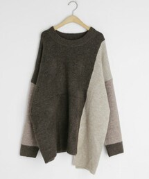 DHOLIC（ディーホリック）の「アンバランス配色ニット（ニット/セーター）」