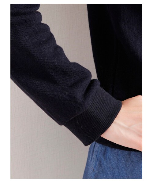 E hyphen world gallery（イーハイフンワールドギャラリー）の「・スワン刺繍スエットプルオーバー（カットソー・レディース・アイボリー/杢グレー/ダークネイビー・F）」の8枚目の写真