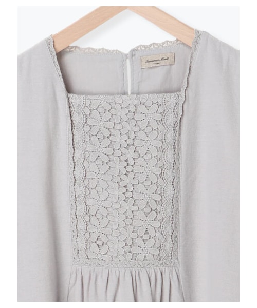 Samansa Mos2（サマンサ モスモス）の「胸元レースノースリワンピース  