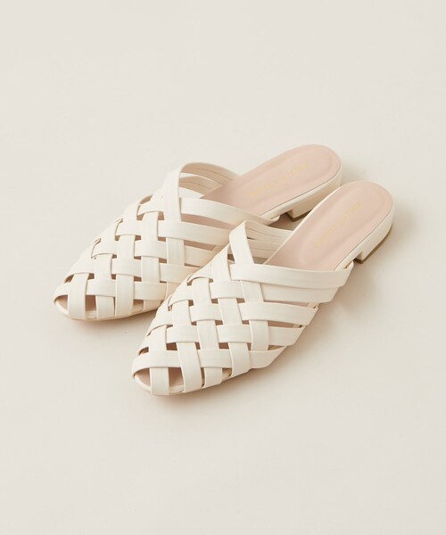 natural couture（ナチュラルクチュール）の「編みメッシュバブーシュ（その他シューズ・レディース・アイボリー/イエロー/ブラウン・M/L）」の2枚目の写真