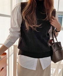 DHOLIC | [ontheriver] タートルネックニットベスト(ベスト)