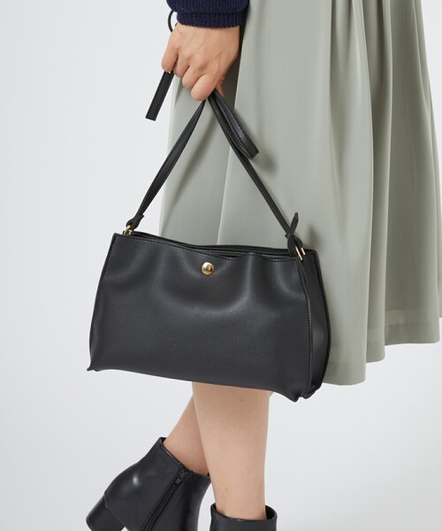 Rewde（ルゥデ）の「【3ポケット】 ＺＩＰライトショルダーバッグ （1R18-BA1566）（ショルダーバッグ・レディース・グリーン/ホワイト/ブラック/ブラウン/ピンク・F）」の3枚目の写真