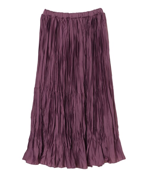 AMERICAN HOLIC（アメリカンホリック）の「切り替えワッシャーティアードプリーツスカート（スカート・ライトグレー/ブラック/ベージュ/カーキ/パープル・M/L）」の2枚目の写真