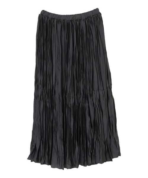 AMERICAN HOLIC（アメリカンホリック）の「切り替えワッシャーティアードプリーツスカート（スカート・ライトグレー/ブラック/ベージュ/カーキ/パープル・M/L）」の12枚目の写真