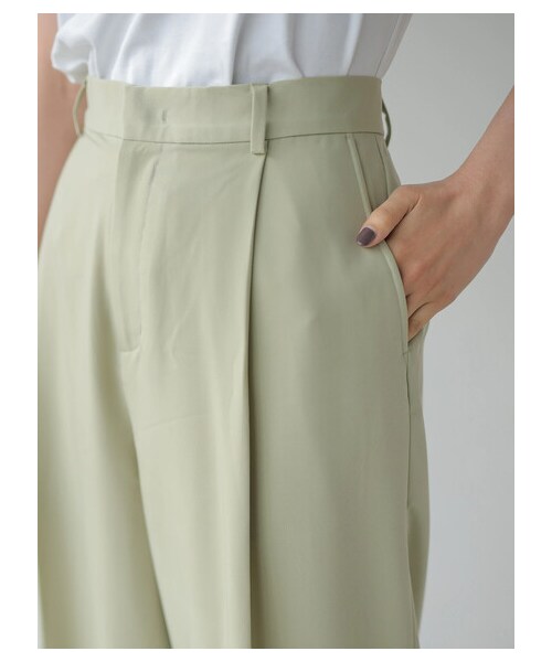 AMERICAN HOLIC（アメリカンホリック）の「センタープレスワイドパンツ（パンツ・ライトグレー/ブラック/ライトグリーン・S/M/L）」の5枚目の写真