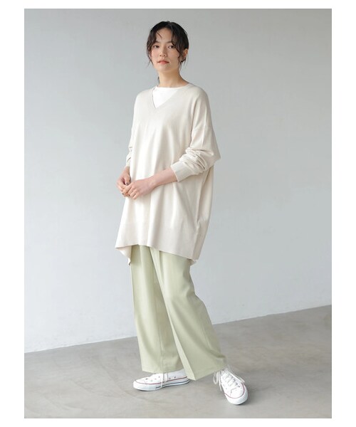 AMERICAN HOLIC（アメリカンホリック）の「センタープレスワイドパンツ（パンツ・ライトグレー/ブラック/ライトグリーン・S/M/L）」の8枚目の写真