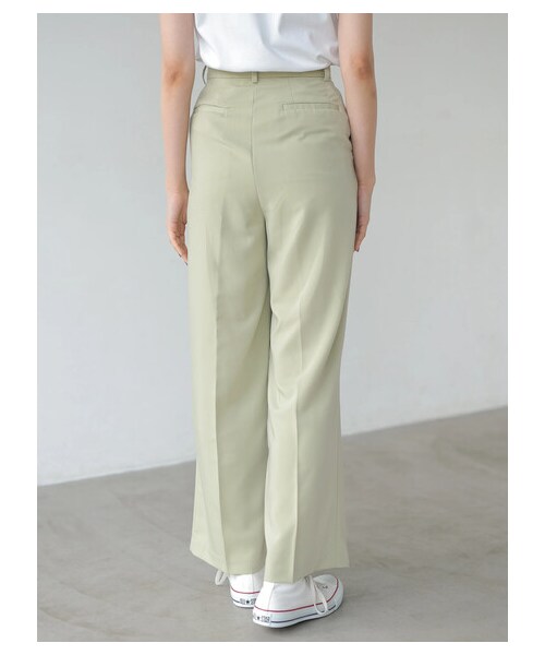 AMERICAN HOLIC（アメリカンホリック）の「センタープレスワイドパンツ（パンツ・ライトグレー/ブラック/ライトグリーン・S/M/L）」の4枚目の写真