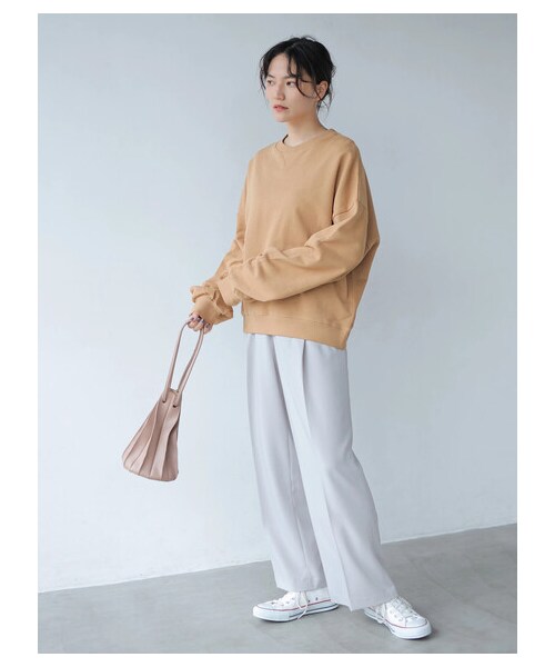 AMERICAN HOLIC（アメリカンホリック）の「センタープレスワイドパンツ（パンツ・ライトグレー/ブラック/ライトグリーン・S/M/L）」の13枚目の写真