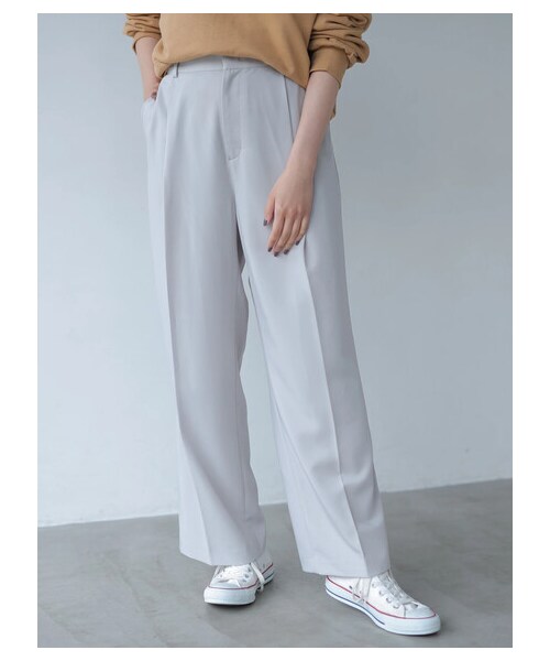 AMERICAN HOLIC（アメリカンホリック）の「センタープレスワイドパンツ（パンツ・ライトグレー/ブラック/ライトグリーン・S/M/L）」の21枚目の写真