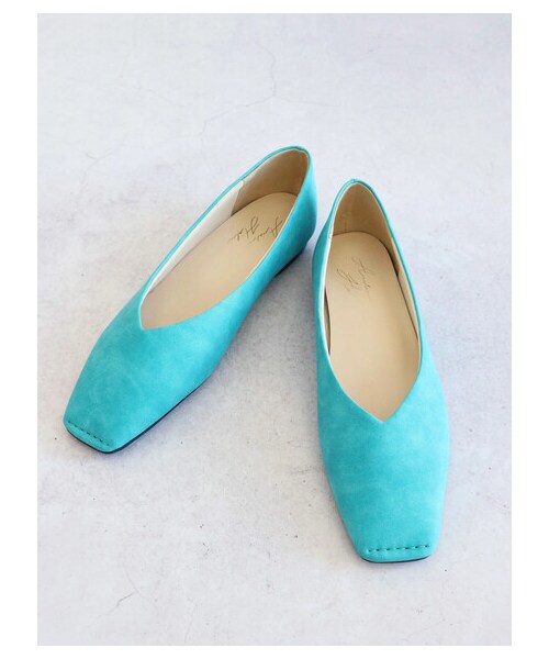 AMERICAN HOLIC（アメリカンホリック）の「【先行予約】ふっくらクッションスクエアステッチフラットシューズ（シューズ・アイボリー/グレー/ブラック/ベージュ/イエロー/ターコイズブルー/ライラック・S/M/L）」の10枚目の写真