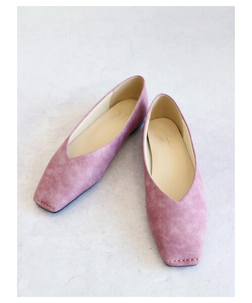 AMERICAN HOLIC（アメリカンホリック）の「【先行予約】ふっくらクッションスクエアステッチフラットシューズ（シューズ・アイボリー/グレー/ブラック/ベージュ/イエロー/ターコイズブルー/ライラック・S/M/L）」の11枚目の写真