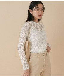 ADAM ET ROPE' | 【YOUNG&OLSEN】別注レースロングスリーブカットソー(トップス)