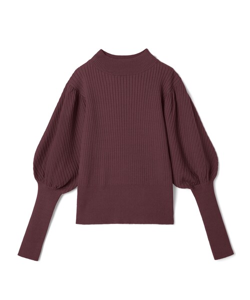 GRL（グレイル）の「ボリュームスリーブリブニットトップス（ニット/セーター・レディース・パープル/モカピンク・M）」の2枚目の写真