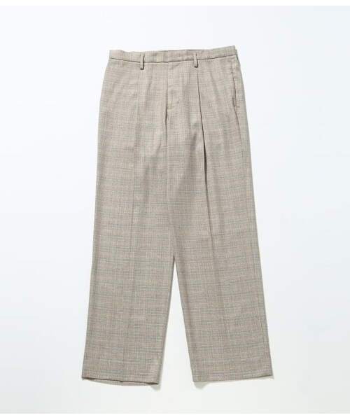 ADAM ET ROPE'(アダムエロペ)の「OGUZワイドスラックス(パンツ・メンズ・チャコール/ベージュ・M/S/L)」の2枚目の写真