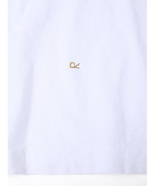 45R ビーズネックレスプリントのビッグスリットTシャツ 45R ビーズネックレスプリントのビッグスリットTシャツ