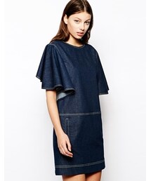 SEE BY CHLOE | See by Chloe Denim Dress with Cape Sleeve Detail - Denim(ワンピース)