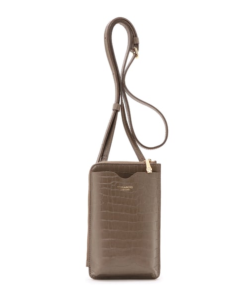 RIVE DROITE（リヴドロワ）の「【VIOLAd'ORO (ヴィオラドーロ)】クロコスマホポシェット（その他小物・レディース・グレージュ/ライトグレー・F）」の2枚目の写真