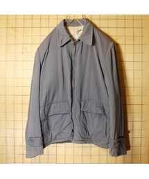 --（--）の「40s 50s USA製 Lakeland ウール ギャバジン ワーク ジャケット レーヨンライナー メンズML相当 グレー アウトドア 古着（ブルゾン・メンズ）」