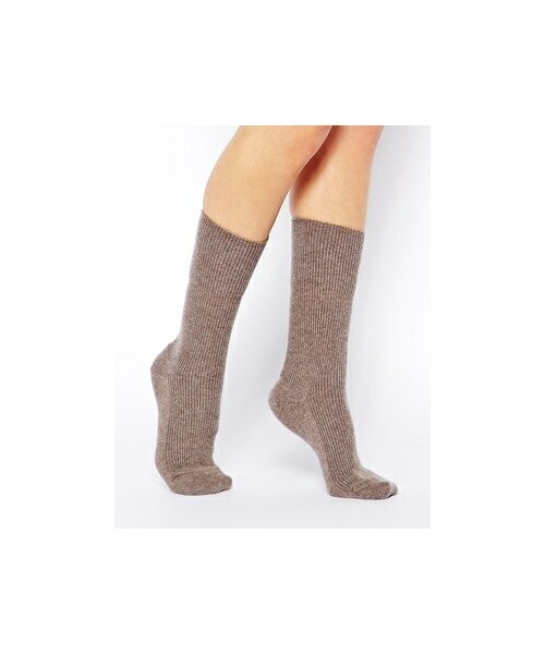 Johnstons of Elgin（ジョンストンズオブエルガン）の「Johnstons Cashmere Ribbed Socks