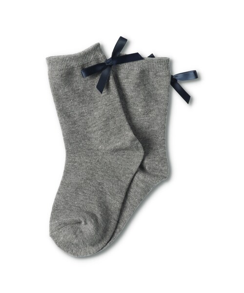 BRANSHES（ブランシェス）の「バックリボンクルーソックス（ソックス/靴下・キッズ・アイボリー/ブルー/杢グレー・13cm～21cm）」の2枚目の写真