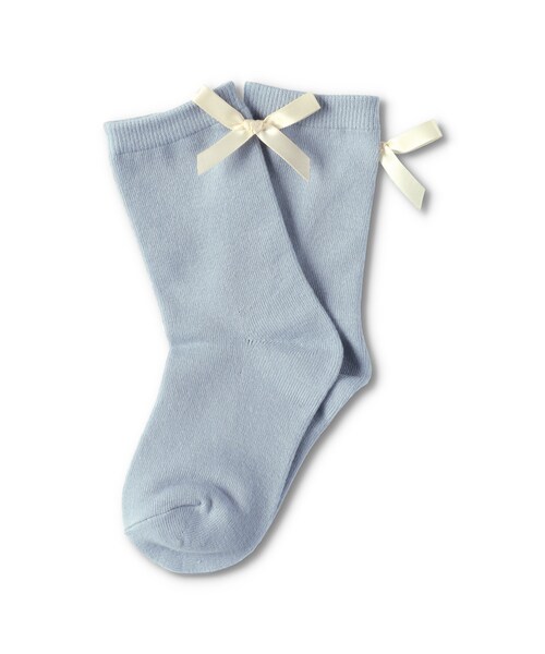 BRANSHES（ブランシェス）の「バックリボンクルーソックス（ソックス/靴下・キッズ・アイボリー/ブルー/杢グレー・13cm～21cm）」の3枚目の写真
