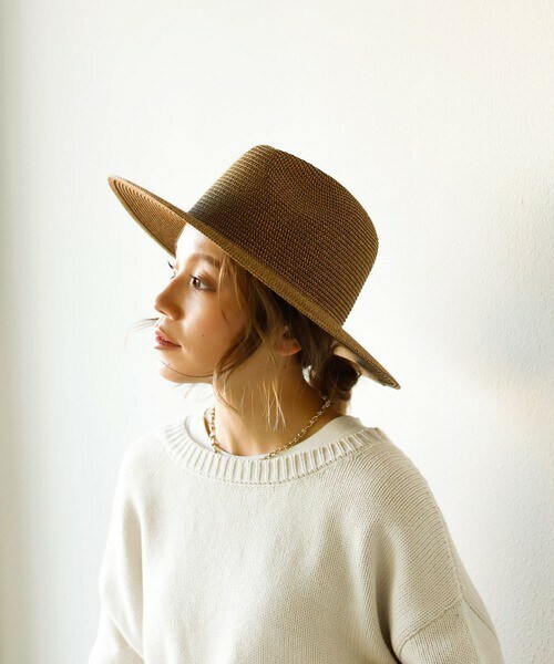 Auntie Rosa Holiday（アンティローザホリデー）の「ストローパナマハット（ハット・レディース・ホワイト/ブラウン/ベージュ/イエロー・FREE）」の3枚目の写真