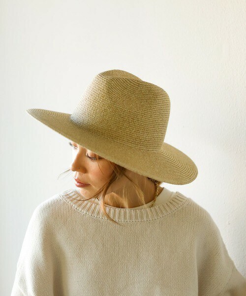 Auntie Rosa Holiday（アンティローザホリデー）の「ストローパナマハット（ハット・レディース・ホワイト/ブラウン/ベージュ/イエロー・FREE）」の4枚目の写真