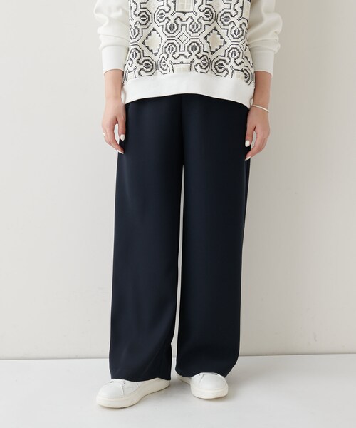 BEARDSLEY（ビアズリー）の「《予約・シーズンレスで使える》ナゴミワイドパンツ（その他パンツ・レディース・ネイビー/ベージュ・S/F）」の2枚目の写真