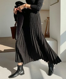 DHOLIC | [ontheriver] ロング丈スエード調プリーツスカート(スカート)