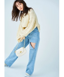 N WITH. | ダメージデニムパンツ1月下旬(デニムパンツ)