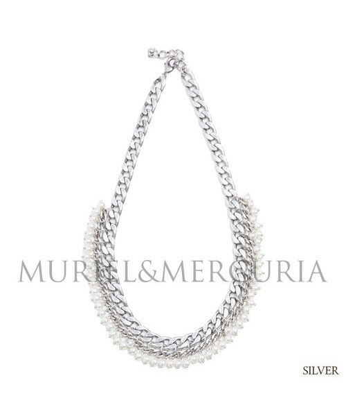 MURIEL&MERCURIA（マリエルアンドマキュリア）の「パールチェーンネックレス（ネックレス・レディース・GOLD/SILVER・F）」の2枚目の写真