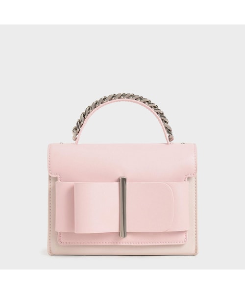 【♡pink♡】 チャールズ&キース ピンク ミニボストンバック ♡pink♡】 チャールズ&キース ピンク ミニボストンバック ミニ