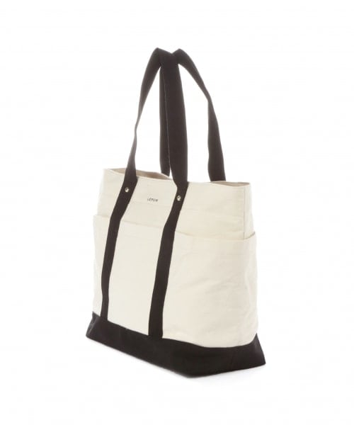 LEPSIM（レプシィム）の「マタニティ／撥水キャンバストート（バッグ・キナリ×ブラック/ブラック/キナリ×ブラウン）」の8枚目の写真