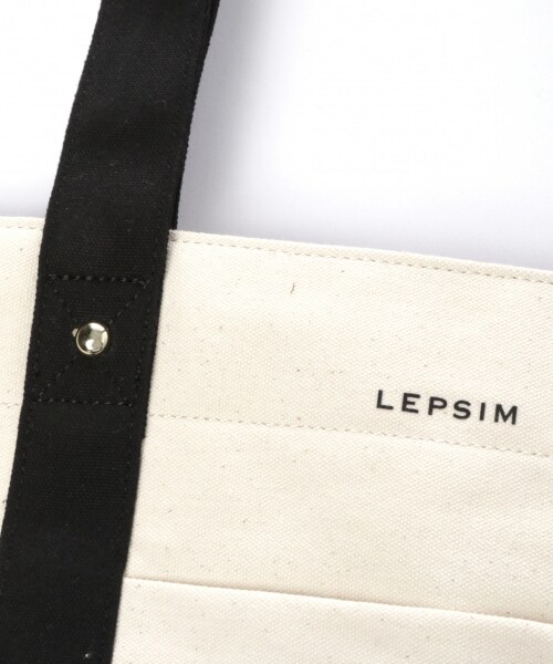 LEPSIM（レプシィム）の「マタニティ／撥水キャンバストート（バッグ・キナリ×ブラック/ブラック/キナリ×ブラウン）」の14枚目の写真